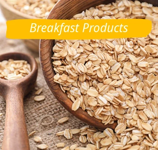 breakfast products in a bowl with spoon
