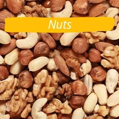 a mix of nut kernels