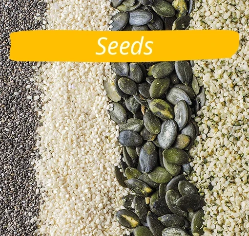 4 variantions of seeds in stripes